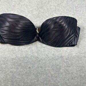 Sweet Nothings by Maidenform Strapless Bra 36B Gray Zebra Print 08145L